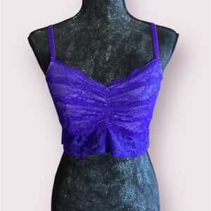 SO® Floral Lace Bralette in Purple